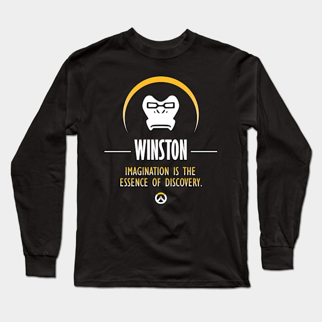 Winston Imagination Is The Essence Of Discovery Overwatch Long Sleeve T-Shirt by Rebus28